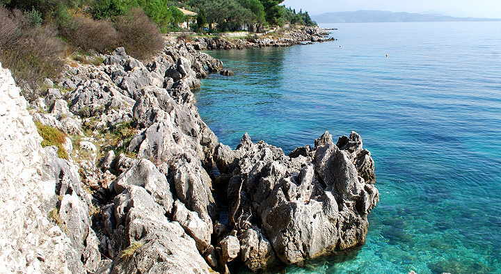 K�stenformation bei Nissaki auf der Insel Korfu