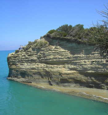 Felsformation in Sidari auf der Insel Korfu