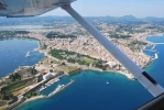 Korfu Stadt aus einer Cessna fotografiert