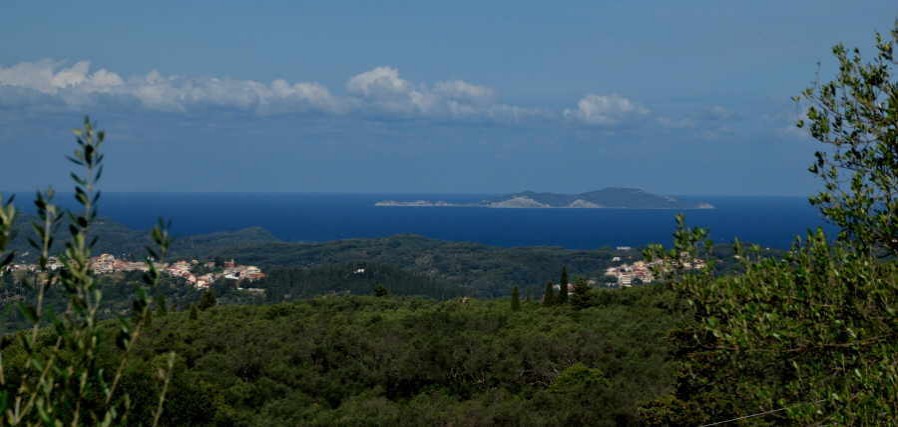 Korfu Aussicht oberhalb von Klimatia