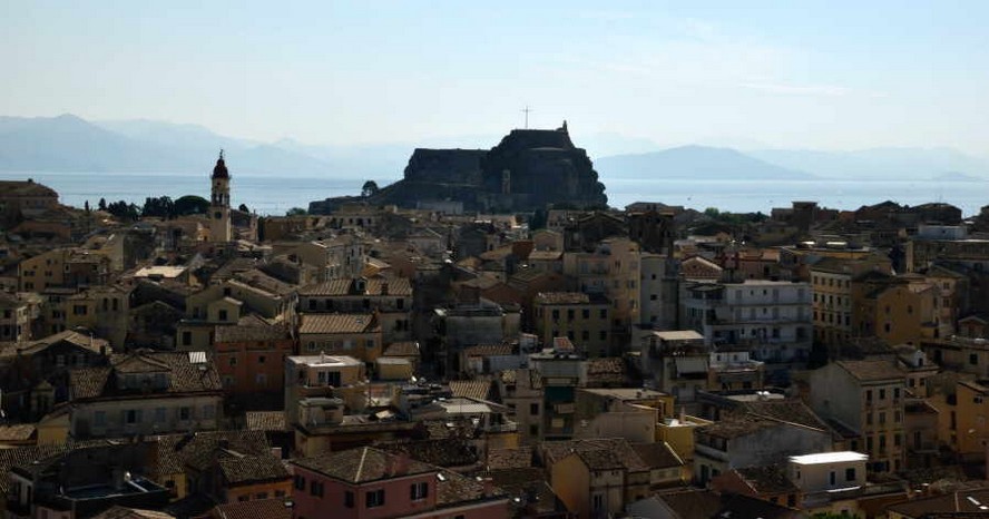 Ausblick von der Neuen Festung in Kerkyra (Korfu Stadt)