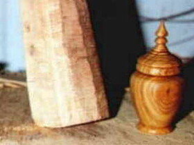 Amphore aus Olivenholz Olivenholz Amphore